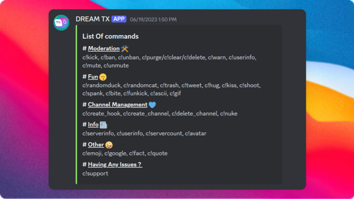 Discord Moderation bot Image